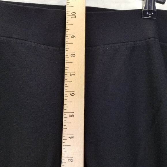 EILEEN FISHER Pants Women's M Ponte Knit Tapered Leg Elastic Waist Pull On Black - Picture 10 of 10
